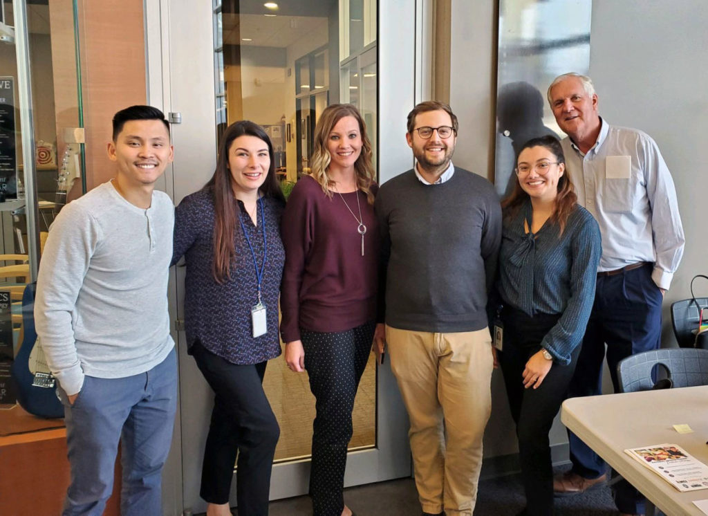 Pictured from left to right are the career fair planning team members: Ton Nguyen, Workforce Snohomish Youth Initiatives Manager; Ashley Delp, Talent Development Specialist; Rachel Gehrman, Project Director; Doug Evans, Business Solutions Consultant; Natalie Esparza, Business Solutions Representative; and, Jim Brunkhorst, Business Solutions Consultant.